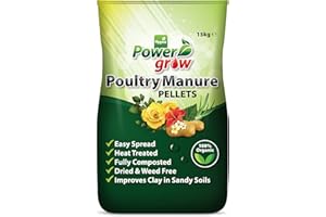 Powergrow Poultry Manure Organic Vegetable, Flower & Plant Feed, Grey, G60235UK