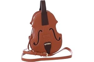 Kawaii-Story LB-6039-1 Marrón Violín Violín Forma Fiesta Tendencia Señoras Asa Bolso Capazo, marrón, Einheitsgröße