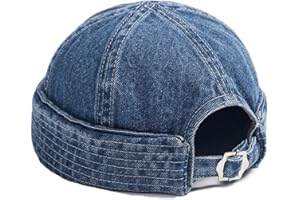 YAMEE Docker Hat Mujer Beanie Gorra Docker Hombre|Sombrero Docker para Hombre Gorra de Trabajo|Gorros portuarios Gorro Estibador Redondo Talla única(56-58cm)