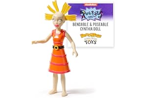 BendyFigs The Noble Collection Rugrats Cynthia - Noble Toys 16cm Bendable Posable Collectible Doll Figure With Stand and Mini Accessory