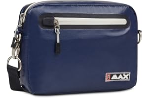 Big Max Aqua - Borsa per oggetti di valore, colore: Blu navy/Bianco