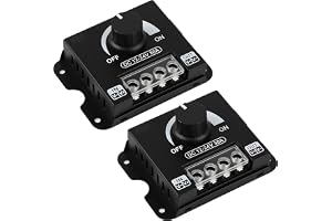 12 V/24 V DC 30 A LED-dimmer PWM med på/av-brytare och metallhölje för monokroma ljusremsor 5050, 3528, 5630, exakt ljusstyrk