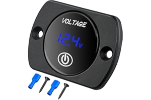 LUIRSAY Indicateur de batterie 12 V (24 V) avec voltmètre numérique, indicateur de charge de batterie 12 V, indicateur de tension pour voiture, camping-car, bateau, moto