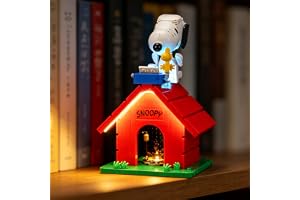 YEABRICKS LED-ljus för Lego-21368 Ideas Snoopys hundkoja byggstenar modell – present för samlare och hobbyutövare (set med by