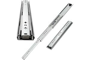 Duchunsheng Binari Cassetti Guide per Cassetti 30 40 50 60 80 100cm, Scorrevoli Guide per Cassetti Estrazione Totale, Cuscinetti A Sfera Pesanti, Cassetti Cucina Guida Telescopica con Blocca