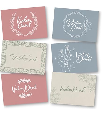 Winoo Design 100 Dankeskarten Salbeigrün Mit Gold – 12,7 X 8,9 Cm – Für Hochzeit, Baby, Business