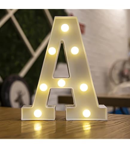 Lettera F In Legno Illuminabile - Decorazione LED Per Camera O Salotto
