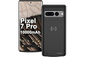 FRATERNIZE Kabellose Ladehülle für Google Pixel 7 Pro, wiederaufladbar, tragbar, hohe Kapazität, 10000 mAh, kabelloses Qi-Ladegerät, mit erweitertem Akku-Ladegerät, Pixel 7 Pro