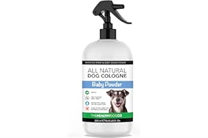 THE HEALTHY DOG CO All Natural Profumo per Cani | Talco | 250ml Deodorante Spray per Cani Antimicotico a Lunga Durata | Districa i Nodi e Nutre il Pelo | Ideale per i Cuccioli e la Toilettatura Professionale