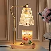 seenlast Candle Warmer Lamp, Electric Candle Lamp with Timer and Dimmer for Vintage Candles, Candle Warmer Lamp for Scented C