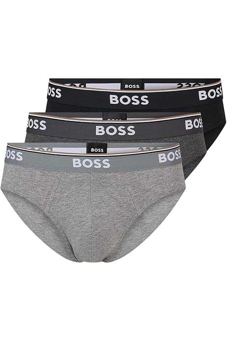 BOSS Brief 3P - Slips Homme Blanc 100% Coton Élégant - Lot De 3 - Taille M