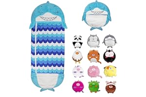 QIANYUANYY happy nappers sleeping bags for kids Plush toy cosy sleeping bag fluffy pillow collapsible portable kids sleeping bag happy napper