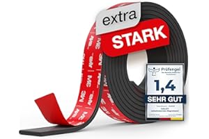 DANJOY® Premium Magnetic Tape Self-Adhesive Strong (2 m) Extra Wide Magnetic Strip with Extremely Strong 3M VHB Adhesive for Knives, Whiteboard, Tools