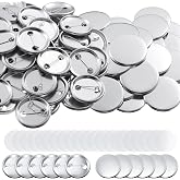 LetCart 200 Sets of Badge Pin Button Parts, Custom Pin, Metal Bottom Badges for Making Machine Buttons and DIY Badges (58mm)