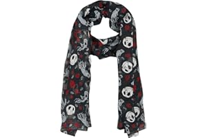 The Nightmare Before Christmas L'Étrange Noël De Monsieur Jack Jack Skellington - Fantômes & Roses Femme Foulard multicolore