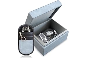 ELI73 Faraday Box for Car Keys & Faraday Pouch for Car Keys – Double-Layer Signal Blocking Keyless Car Key Signal Blocker Box and RFID Key Pouch – Keyless Entry Car Key Safe Protector