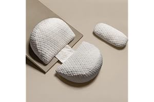 SHANNA Almohada Embarazada Dormir, Sleep Confort Almohada, Almohada de Lactancia Corporal, Almohada Apoyo y Cuerpo Completo para Eembarazo con Funda de Extraíble Lavables (Blanco & Pequeño)