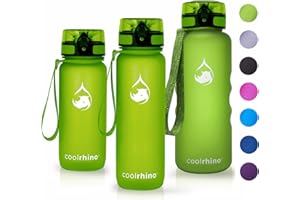 ‎COOLRHINO coolrhino Trinkflasche 350ml I 650ml I 1L I 1,5L für Sport, Outdoor, Schule, Fitness & Kinder - Wasserflasche auslaufsicher und Bpa frei - Flasche für Fahrrad