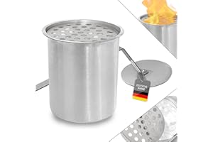 WALLONER® 1x 450ml Bioethanol Tischkamin Edelstahl Brenner inkl. Sparplatte, Keramikwolle & Flammenlöscher | Dose, Einsatz für Bioethanol Tischkamin | Ersatzdose & zum BAU eines eigenen Ethanol Kamin