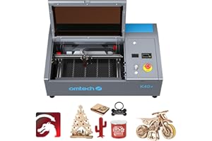 OMTech K40+ Incisione Laser CO2 40W 200x300mm Incisione Laser da Tavolo Taglierina per Incisore Laser Compatibile LightBurn con Testina Laser Regolabile Air Assist per Legno Vetro