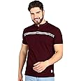 Alan Jones Clothing Men's Mandarin Collar Solid Regular Fit Polo T-Shirt