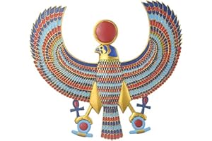 Design Toscano AH22206 Plaque Murale égyptienne Design Horus Multicolore 2,5 x 39,5 x 34,5 cm