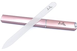 ‎LIVELLA Livella Glasnagelfeile – Etui Roségold - Nagelfeile besonders schonend und sanft zu Fingernägeln - Maniküre & Pediküre - Doppelseitige Glasnagelfeile – Beständige Kristallglasnagelfeile