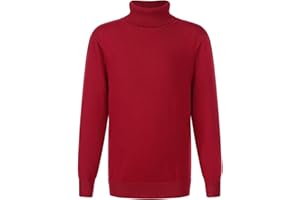 Jowowha Kinder Pullover Mit Rollkragen Jungen Mädchen Strickpullover Winter Warmer Rollkragenpullover Slim Fit Basic Turtleneck Pullis Sweater