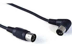 Snakebite MIDI (5 pin DIN) Cable with straight and right angled connectors