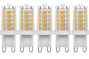 BELNS MELNS G9 LED Bulbs Dimmable Warm White 2700K, 3.5W 320LM SMD LED G9 Capsule Bulbs, 28W G9 Halogen Bulb Replacement Flicker Free Dimmable - Pack of 5