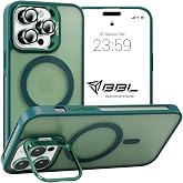 Babilden iPhone 14 Pro Max İ&ccedil;in Kılıf Kamera Korumalı Magsafe İle Uyumlu Kablosuz Şarj &Ouml;zellikli Mat Şeffaf Renkli Standlı Le