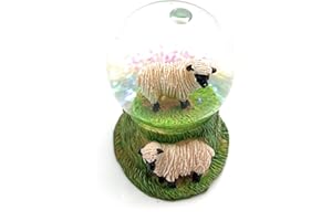 ‎ONWOMANIA Onwomania Sheep Mufflon House Sheep Height 6.5 cm Snow Globe Glitter Ball Shake Ball Multicoloured