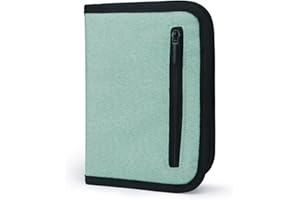 Yommie Federmäppchen XXL Federtasche Canvas Federmappe Mit Reißverschluss Schulmäppchen Mädchen Federschachtel Schlamppermäppchen Jungen Teenager Stifteetui Mäppchen Schule Türkis