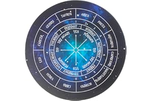 THORNESS Round Astrology Pendulum Board | Perfect for Reiki, Crystal Dowsing, Divination Readings | Metaphysical Message Board for Witchcraft | Wiccan Altar Supplies | for Practicing Witches and Beginners