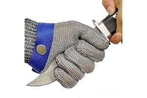 KJSXUUE Rękawice odporne na przecięcie, odporne na przecięcia rękawice robocze, odporne na przecięcia z ochroną na poziomie 5, plus rękawice wewnętrzne (XXL-Ssrebrno-szare)