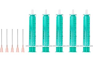 MEDIXX BY NATUREPHARM MedixX zestaw strzykawek z tępą igłą, różne rozmiary, do hobby i majsterkowania, strzykawki pojedynczo sterylnie zapakowane (5 x 10 ml strzykawki i 5 x igła)