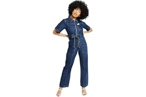 JMOJO – Jumpsuit for Women UK - One Piece Regular Fit Women's Dungarees with Roll-Up Buttoned Long Sleeves & Adjustable Belted Waist - Casual Smart Overalls with Large Side Pockets & Pointed Collar