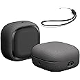 GEPAS Hard Shell Case Compatible with Galaxy Buds FE (2023), Buds2 Pro Case (2022) / Galaxy Buds 2 Case (2021) / Galaxy Buds Pro Case (2021) / Buds Live (Grey)