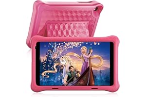 NICEWISE 8 inch Tablet for Kids, Android 12 Kids Tablet with Parental Control, Kidoz Installed, 4000 mAh, HD Display, 32GB, Dual Camera, WiFi, Bluetooth, Children Learnig Tablet with Kid-Proof Case, Pink