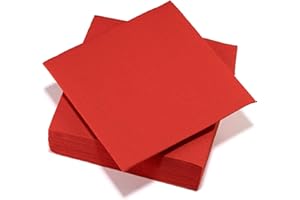 LE NAPPAGE ARTS DE LA TABLE FSC®, 25 tovaglioli Airlaid rossi – 40 x 40 cm