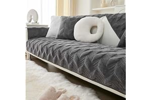 Cugzue Sofa Überzug L Form Samt, 1 2 3 4 Sitzer Sofabezug Ecksofa U Form, Sofaschoner rutschfest, Sofaüberwurf Schonbezug Sofa Hund, Sofaschutz Katze Waschbar,#24-70x210cm
