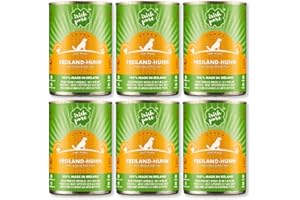 Irish Pure Mokra karma premium dla psów | 6 x 390 g | kurczak na świeżym powietrzu | witaminy | bez zbóż | wrażliwa | z glonami kelp Superfood | mokra karma dla wszystkich ras