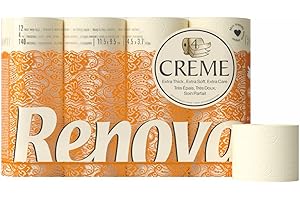 Renova 200043285 Carta Igienica, 12 Rotoli, Beige, 16.1 M