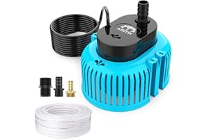 AISITIN Pompa Sommersa 3865L/H, 850GPH Pompa Piscina, 3 Adattatori e Tubo di Drenaggio, Pompa Per Acque Reflue, Ideale per la Rimozione Dell'acqua, Piscina, Irrigazione Giardini, Silenzio