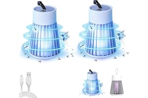 JIANYUSHENG Mozz Guard - Mozz Guard Mosquito Zapper, Outdoor Waterproof Mosquito Lamp, 3 in 1 Cordless Mosquito Lamp,USB Charing and Solar,Great for Outdoor and Indoor (2Pcs)