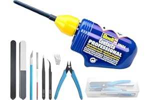 ODN GIFT SUPPLIES Revel Contacta Model Glue & Premium Model Making Tool Set | Perfect Set For Plastic Model Making | 25g Glue & 9pc Tool Set