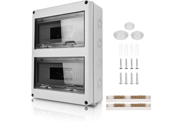 Coffret Electrique Etanche Exterieur Boîtier: Boîte Etanche Electrique Exterieur IP65, Tableau Electrique 2 Rangées, Boîtier Electrique Etanche, Coffret Electrique 24 Modules Pour Disjoncteur Mural