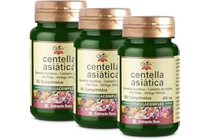 Obire | Centella Asiática Complex | Pack 3 Unidades | 60 Cápsulas | 400 mg | con Castaño de Indias, Vid Roja y Ginkgo Biloba | Favorece la Circulación y la Retención de Líquidos | Extracto Seco