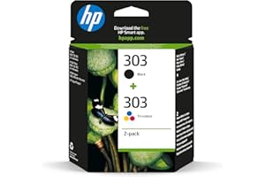 HP 303 (3YM92AE) Original Printer Cartridges 2 Count (Pack of 1) (1xblack, 1xcolor) for HP ENVY 6200, 7100, 7134,7220e,7221e,