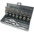 NORTOOLS Taps & Dies Set 32 PCS DIN352 HSS Thread Cutting Tools Taper Drill Threading Kit with Metal Case M3-M12